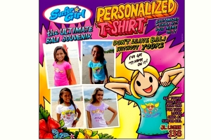 Surfer Girl&#039;s Personalized T-SHIRT