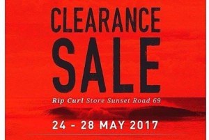 JANGAN LEWATKAN CLEARANCE SALE DI RIP CURL STORE SUNSET ROAD 69