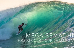 Mega, saat menjadi pemenang di Rip Curl 2013