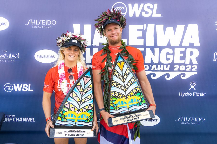 John John Florence (HAW) dan Sophie McCulloch (AUS) memenangkan Haleiwa Challenger 2022.
